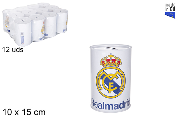 Tirelire en métal Real Madrid 10x15 cm