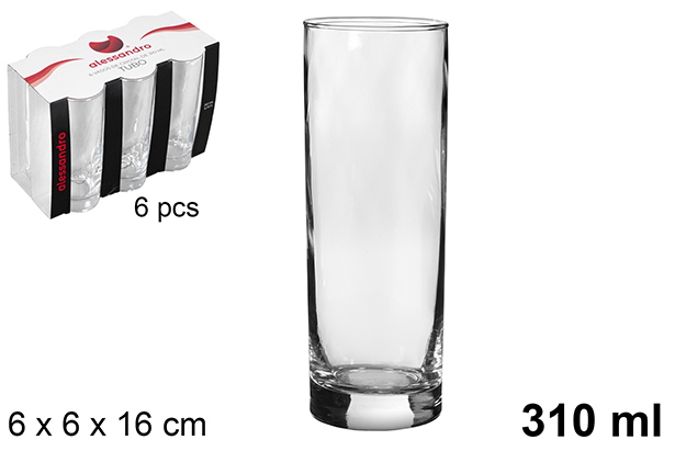 Vaso cristal tubo 310 ml