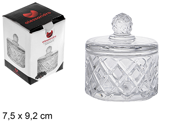 Diamante glass candy bowl 7,5x9,2 cm