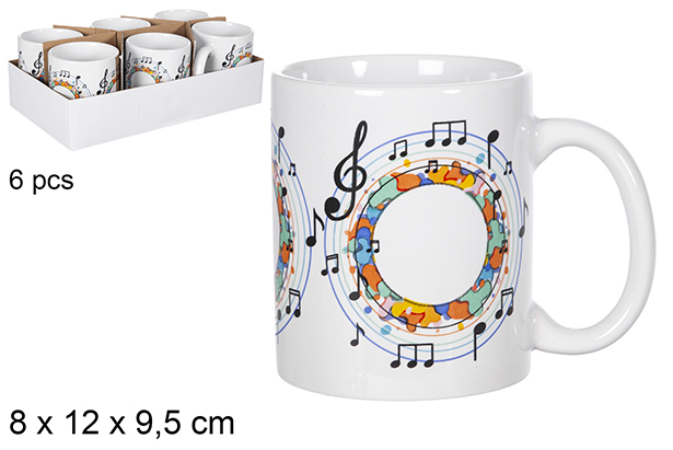 Taza mug decorada música