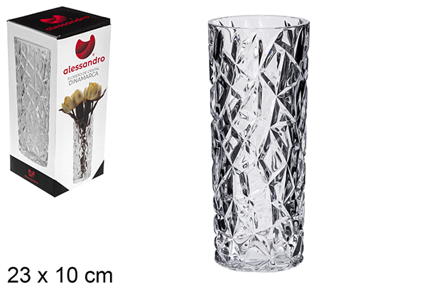 Dinamarca glass vase 23x10 cm