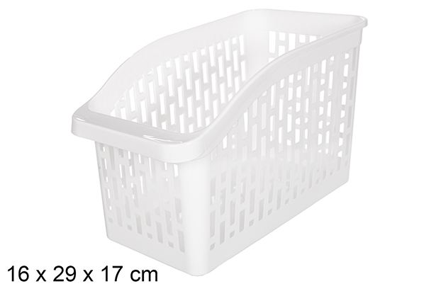 Organizador plástico blanco Jumbo 16x29 cm