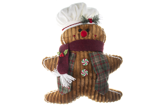 Almofada boneca bolacha com chapéu de chef 40x50 cm