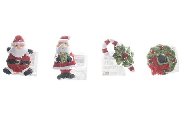 Christmas ceramic magnet assorted models 8,5 cm