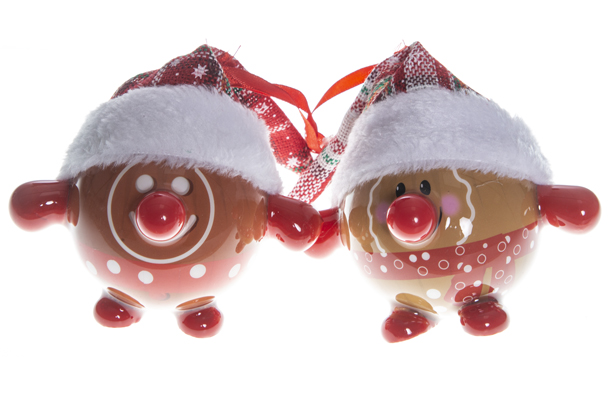 Bola PVC galleta jengibre con gorro 8 cm