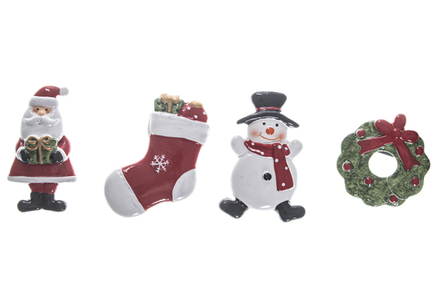Imán cerámica Navidad modelos surtidos 8,5 cm