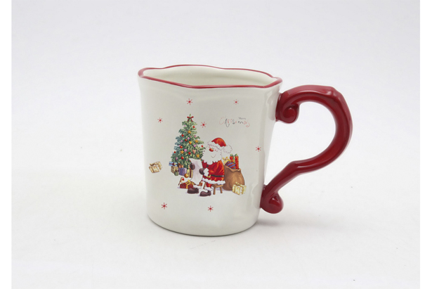Taza cerámica Navidad decorada Papa Noel 560 ml