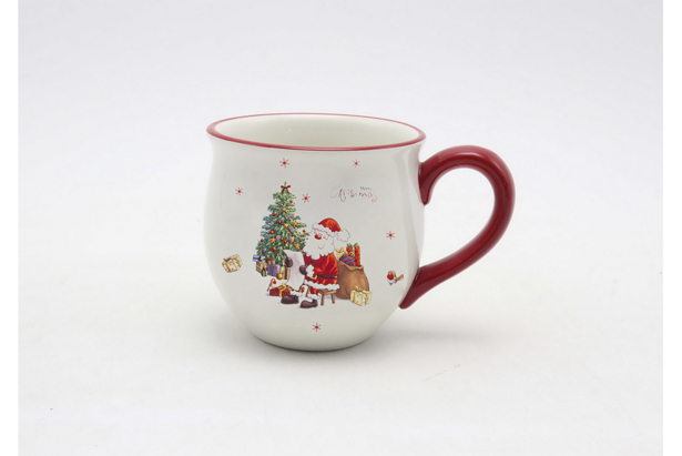 Taza cerámica Navidad decorada Papa Noel 430 ml