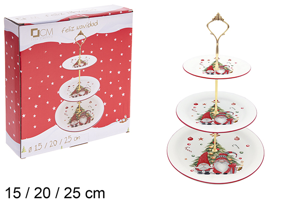 [120152] Coupe à fruits de Noël en céramique 15/20/25 cm