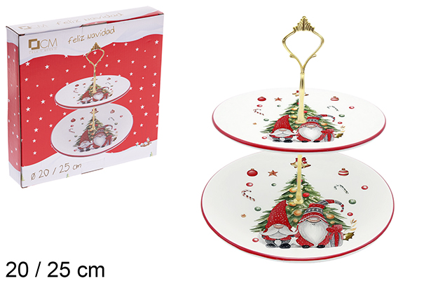 [120164] Coupe à fruits en céramique de Noël 20/25 cm