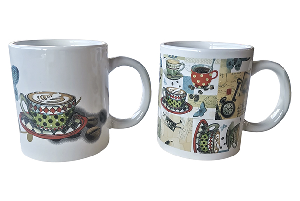 Taza de cerámica Navidad decoración surtida 9,5 cm