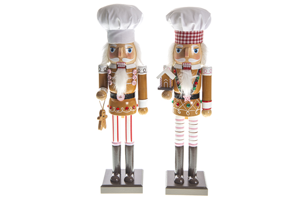 Cascanueces cocinero de madera 2 modelos surtidos 38 cm
