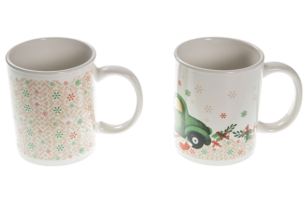 Taza de cerámica Navidad decoración surtida 9,5 cm
