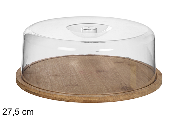 Round bamboo cheese bowl 27,5 cm