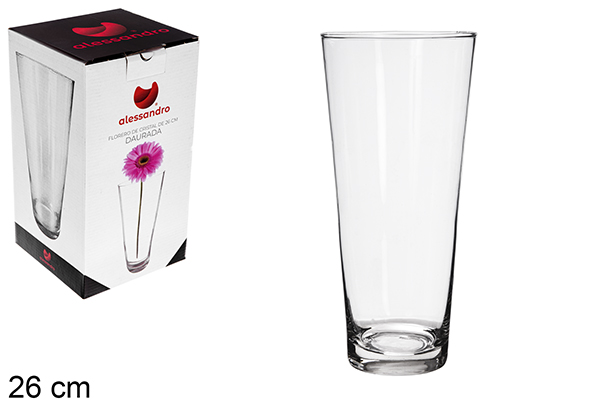 Florero cristal Daurada 26 cm