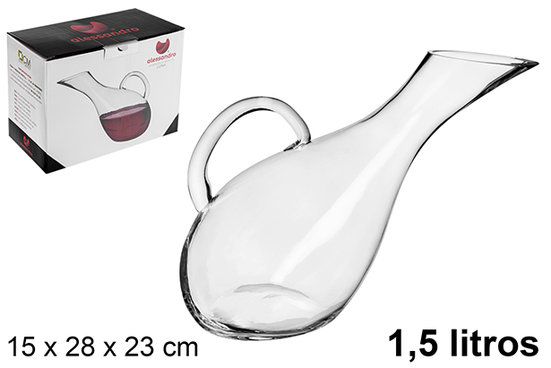 Carafe en cristal Luna avec anse 1,5 l.