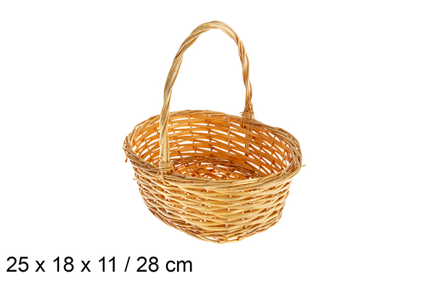 Honey oval wicker basket 25x18x11 cm