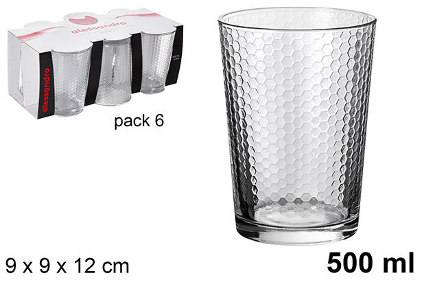 Vaso cristal sidra Honey 500 ml