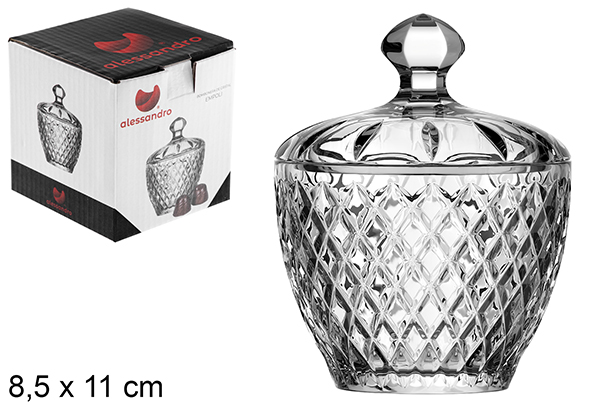 Bonbonnière en verre Empoli 8,5x11 cm