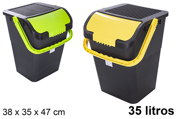 Lixeira de reciclagem empilhável 35 l.