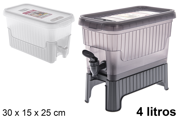 Distributore d'acqua con supporto León 4 l.