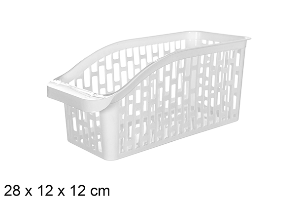 Organizador plástico almacenamiento 28x12x12 cm