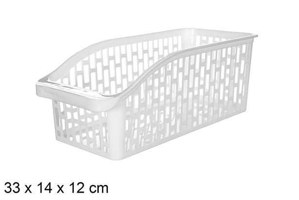 [120899] Organisateur de rangement en plastique transparent 33x14x12 cm