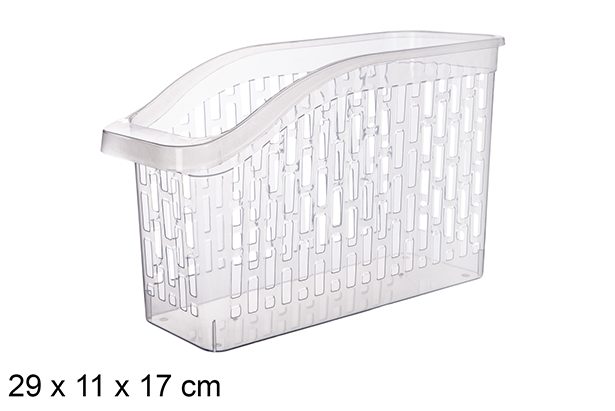 [120900] Organizador plástico almacenamiento transparente 29x11x17 cm