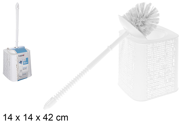 Colored plastic toilet brush holder