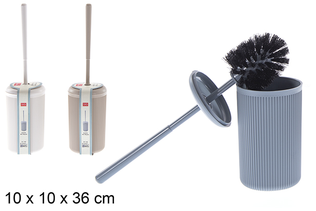 [120956] Porte-brosse de toilette en plastique coloré Alesta