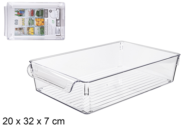 [121003] Plateau de rangement en plastique transparent 20x32 cm