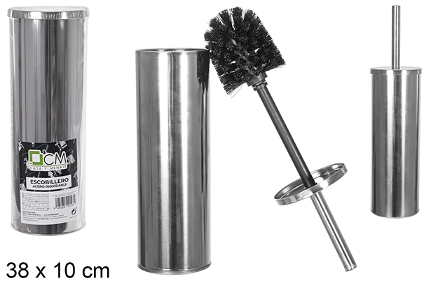 Porta-escova sanitária em aço inox 38x10 cm