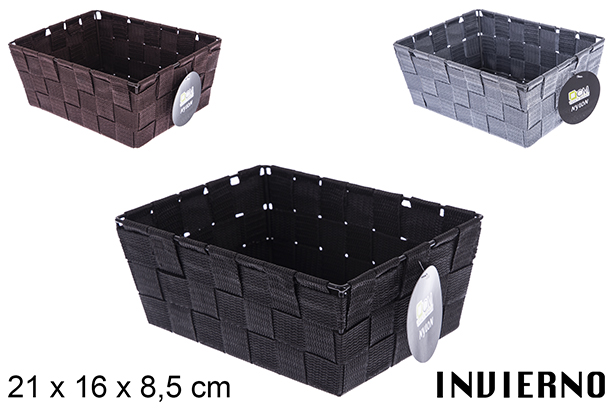 [121008] Invierno colored nylon basket 21x16x8,5 cm