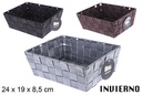 Cesta nylon colores Invierno 24x19x8,5 cm