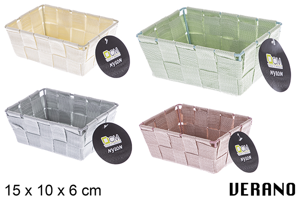 Cesta nylon colores Verano 15x10x6 cm