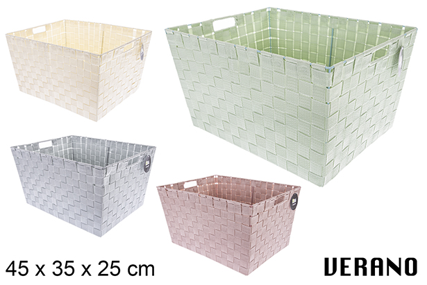 Panier en nylon couleur Verano 45x35x25 cm
