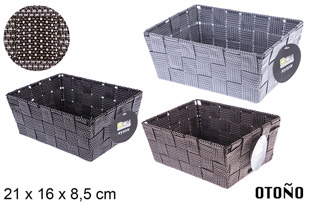[121029] Otoño colored nylon basket 21x16x8,5 cm