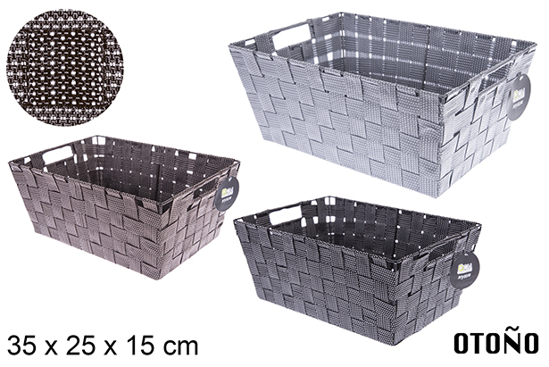 Otoño colored nylon basket 35x25x15 cm