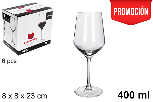[121071] Calice in vetro da vino Excalibur 400 ml