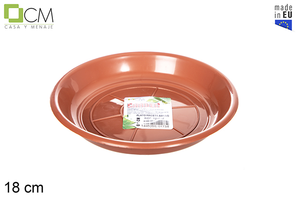 [121092] Sottovaso brillante in terracotta 18 cm