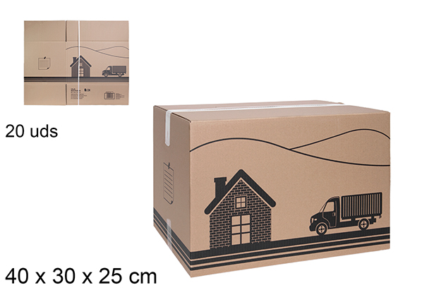 Caja de cartón multiusos (económica) 40x30x25 cm