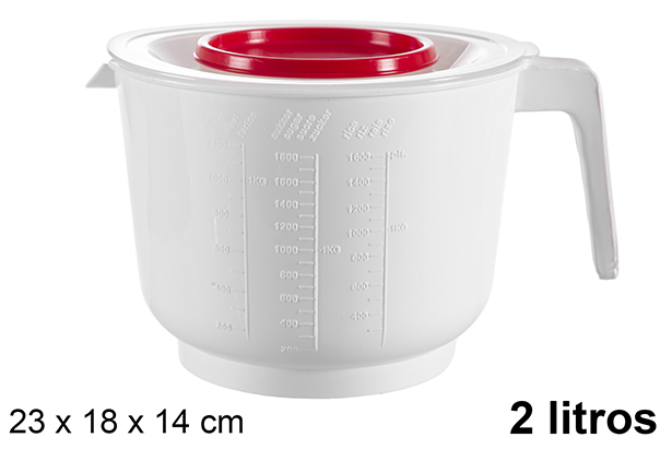 Plastic measuring jug 2 l.