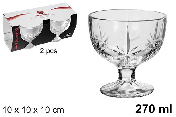 Pack 2 copas cristal helado Vicenza 270 ml