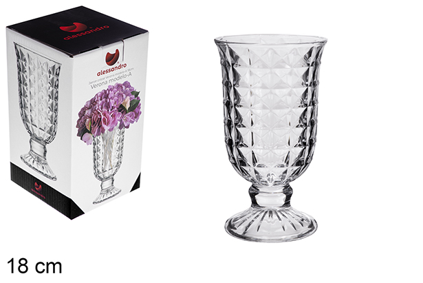 Jarrón cristal Verona modelo A 18 cm