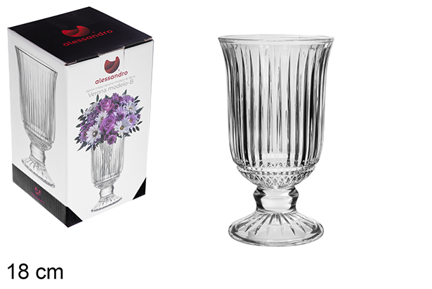Vaso in vetro Verona modelo B 18 cm