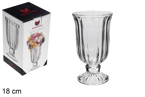 Vaso in vetro Verona modelo C 18 cm