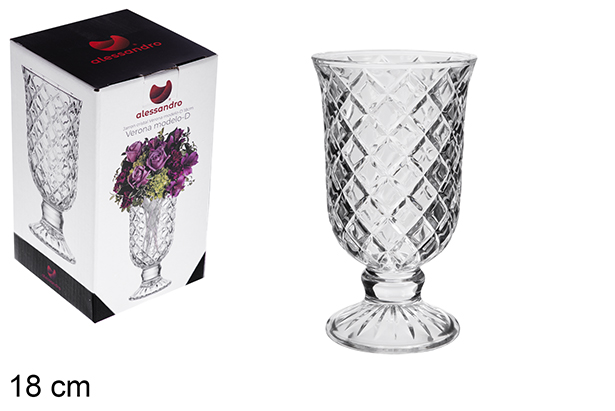 Jarrón cristal Verona modelo D 18 cm