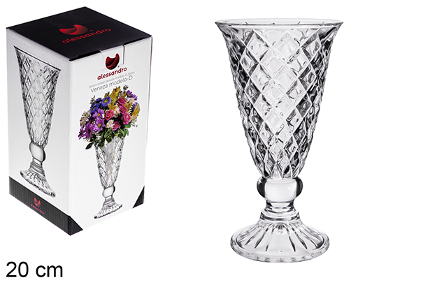 Jarrón cristal Veneza modelo D 20 cm