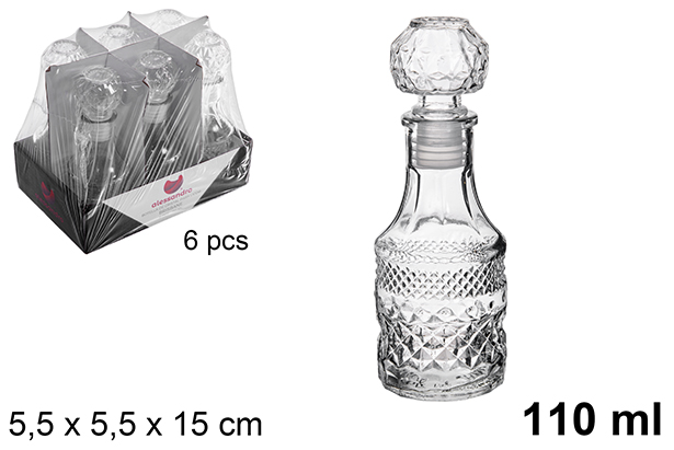 [121254] Botella cristal licor Brisbane 110 ml