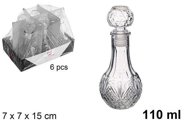 [121255] Bouteille en verre pour alcool Guadiana 110 ml